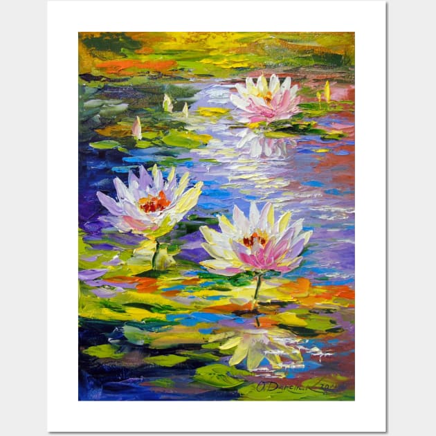 Water lilies in the pond Wall Art by OLHADARCHUKART
